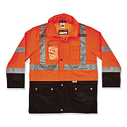 ergodyne GloWear 8386 Class 3 Hi-Vis Outer Shell Jacket, Polyester, X-Large, Orange (EGO25465)