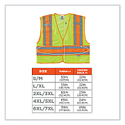 ergodyne GloWear 8245PSV Class 2 Public Safety Vest, Polyester, 6X-Large/7X-Large, Lime (EGO24000)