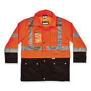 ergodyne GloWear 8386 Class 3 Hi-Vis Outer Shell Jacket, Polyester, 2X-Large, Orange (EGO25466)