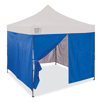 ergodyne Shax 6054 Pop-Up Tent Sidewall Kit, Single Skin, 10 ft x 10 ft, Polyester, Blue (EGO12985)