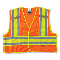 ergodyne GloWear 8245PSV Class 2 Public Safety Vest, Polyester, Large/X-Large, Orange (EGO23385)