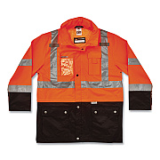 ergodyne GloWear 8386 Class 3 Hi-Vis Outer Shell Jacket, Polyester, 4X-Large, Orange (EGO25468)