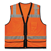 ergodyne GloWear 8253HDZ Class 2 Heavy-Duty Mesh Surveyors Vest, Polyester, 2X-Large/3X-Large, Orange (EGO23317)