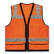 ergodyne GloWear 8253HDZ Class 2 Heavy-Duty Mesh Surveyors Vest, Polyester, 4X-Large/5X-Large, Orange (EGO23319)