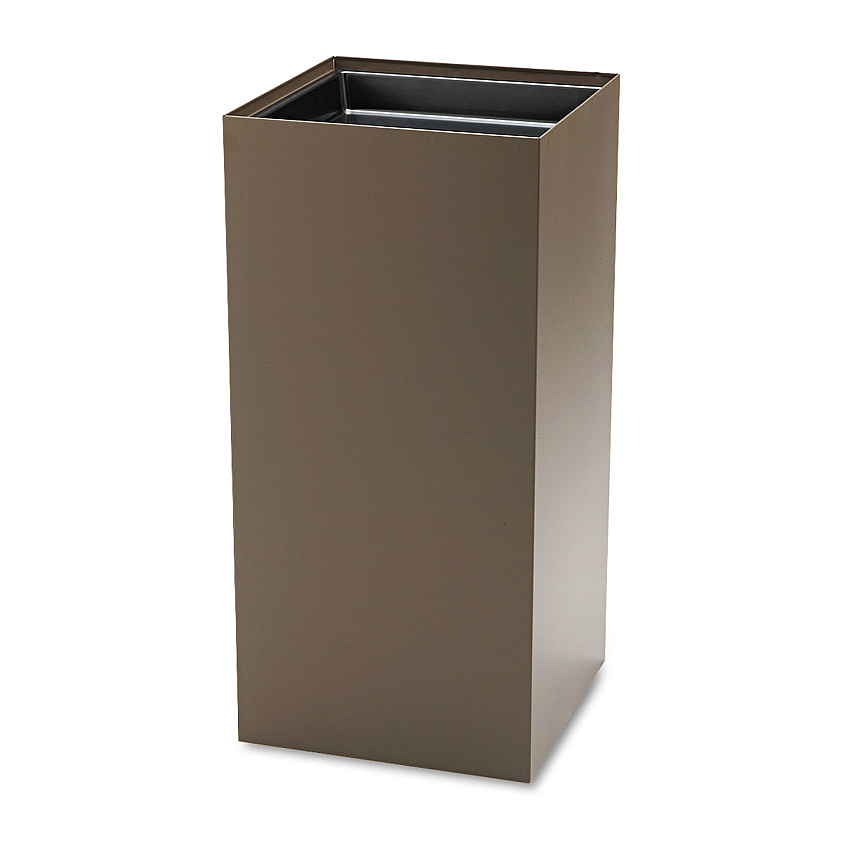 Safco Public Square Recycling Receptacles, 31 gal, Steel, Brown (SAF2982BR)