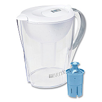 Brita Pacifica Pitcher with Longlast+ Filter, 0.63 gal, White/Clear (CLO36515)