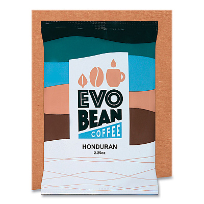 EVO Bean Coffee Ground Fraction Packs, Honduran, 2.25 oz, 24/Carton (EVBCDA88046)
