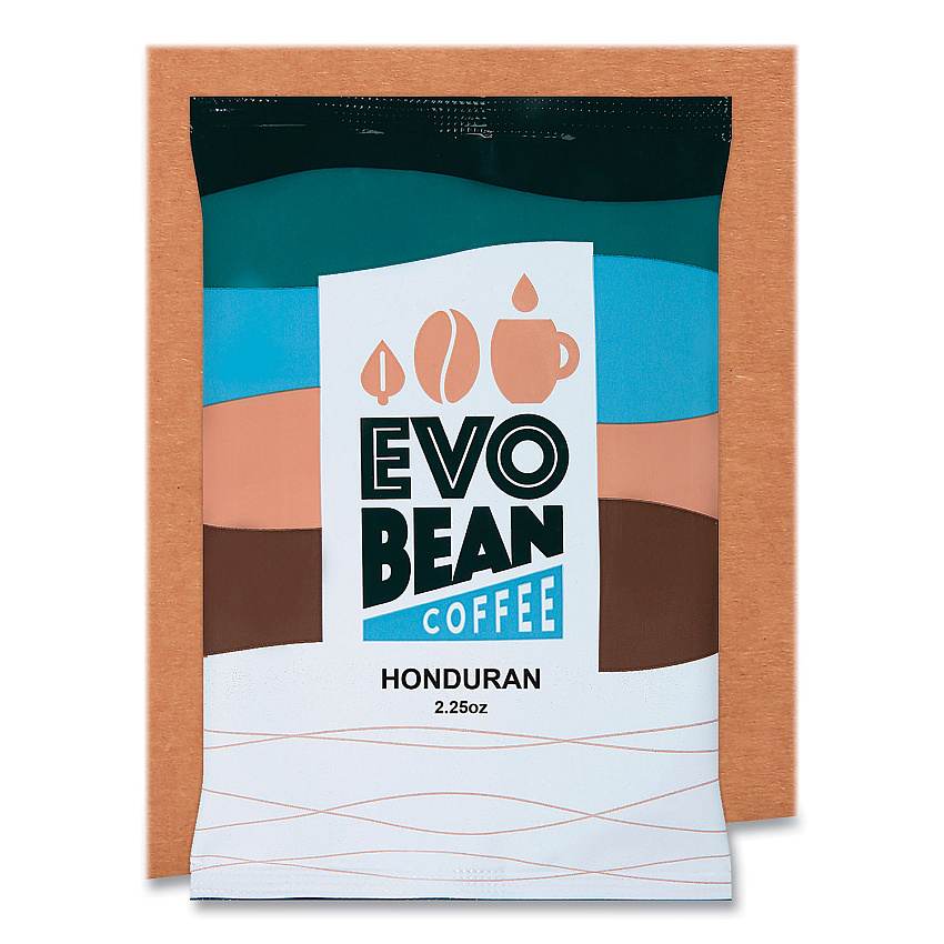 EVO Bean Coffee Ground Fraction Packs, Honduran, 2.25 oz, 24/Carton (EVBCDA88046)