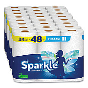 Sparkle Pick-A-Size Perforated Kitchen Double Roll Towels with Thirst Pockets, 2-Ply, 11 x 6, White, 110 Sheets/Roll, 24 Rolls/Pack (GPC2226450)