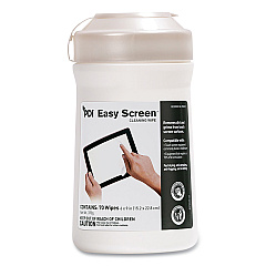 Sani Professional PDI Easy Screen Cleaning Wipes, 1-Ply, 9 x 6, Unscented, White, 70/Pack (PDIP03672)