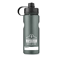 ergodyne Chill-Its 5151 Plastic Wide Mouth Water Bottle, 34 oz, Black (EGO13152)
