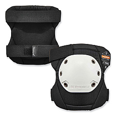 ergodyne ProFlex 300HL Knee Pads, Rounded Hard Cap, Hook and Loop Closure, One Size Fits Most, White Cap, Pair (EGO18301)