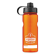 ergodyne Chill-Its 5151 Plastic Wide Mouth Water Bottle, 34 oz, Orange (EGO13151)
