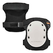 ergodyne ProFlex 315HL Abrasion-Resistant Knee Pad, Long Textured White Hard Cap, Hook and Loop Closure, Pair (EGO18316)