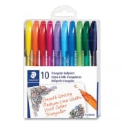 Staedtler Triplus Ballpoint Pen, Stick, Medium 1 mm, Assorted Ink and Barrel Colors, 10/Pack (4320MTB10)