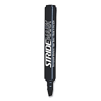 StrideMark Tank Permanent Marker, Broad Chisel Tip, Black, 12/Pack (STW22001)