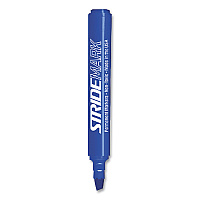 StrideMark Tank Permanent Marker, Broad Chisel Tip, Blue, 12/Pack (STW22002)