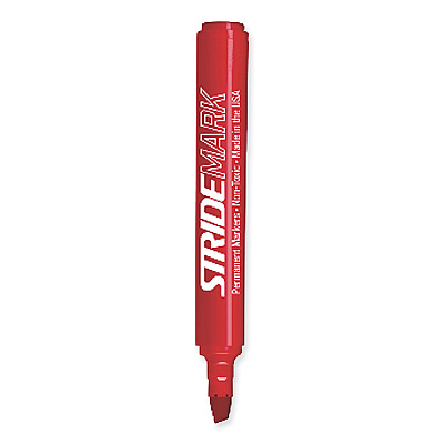 StrideMark Permanent Marker, Fine Bullet Tip, Red, 12/Pack (STW22003)