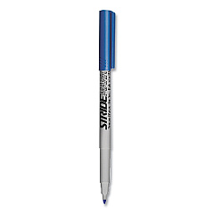 StrideMark Permanent Marker, Fine Bullet Tip, Blue, 12/Pack (STW27002)