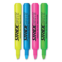 StrideBrite Tank Highlighter, Assorted Ink Colors, Chisel Tip, Assorted Barrel Colors, 12/Pack (STW42012)