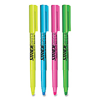 StrideBrite Stick Highlighters, Assorted Ink Colors, Chisel Tip, Assorted Barrel Colors, 24/Pack (STW47024)