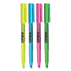 StrideBrite Stick Highlighters, Assorted Ink Colors, Chisel Tip, Assorted Barrel Colors, 24/Pack (STW47024)