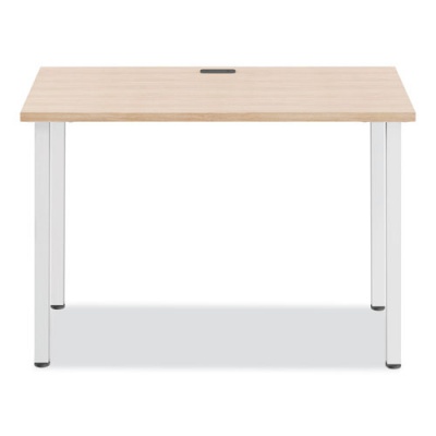 Union & Scale Essentials Writing Table-Desk, 42" x 23.82" x 29.53", Natural Wood/Silver (60411CC)
