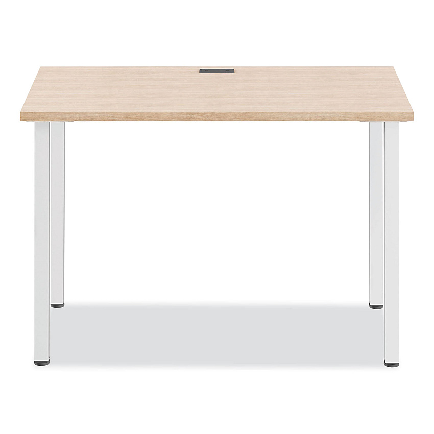 Union & Scale Essentials Writing Table-Desk, 42" x 23.82" x 29.53", Natural Wood/Silver (UOS60411CC)