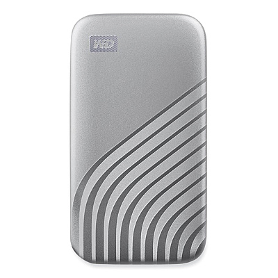 WD MY PASSPORT External Solid State Drive, 1 TB, USB 3.2, Silver (WDCAGF0010BSL)