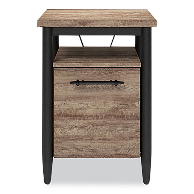 Whalen Thomasville Breslyn One-Drawer Vertical File Cabinet, with Shelf, Letter/Legal, Crosscut Hickory, 16" x 20" x 22.2" (WHLBRDFTV)