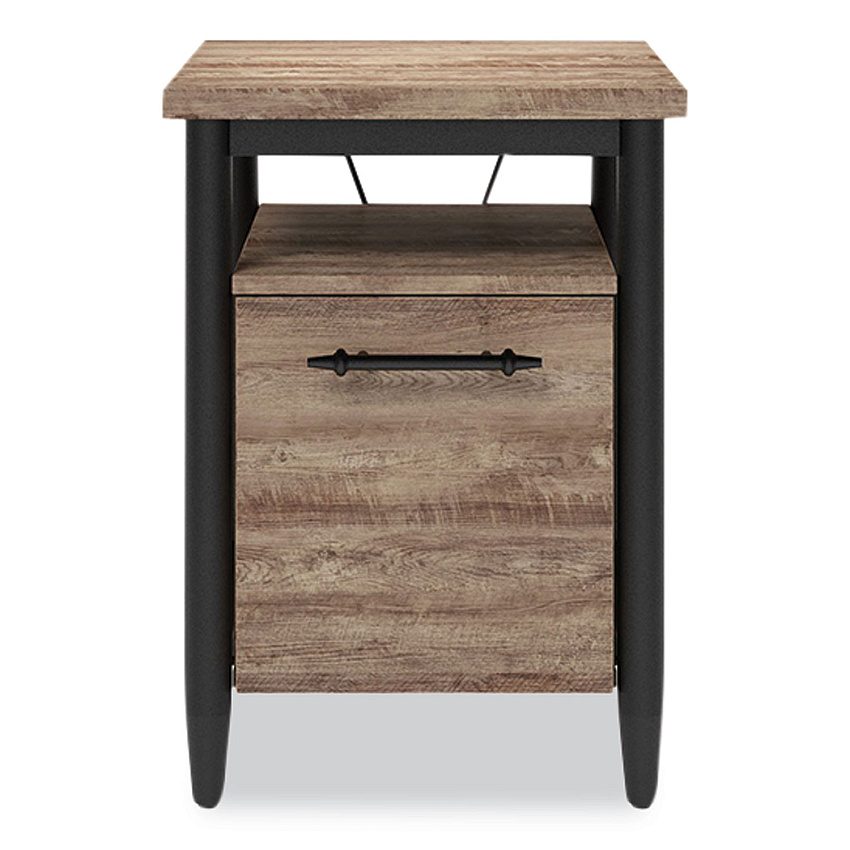 Whalen Thomasville Breslyn One-Drawer Vertical File Cabinet, with Shelf, Letter/Legal, Crosscut Hickory, 16" x 20" x 22.2" (WHLBRDFTV)