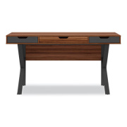 Whalen Stirling Table Desk, 59.75" x 23.75" x 31", Natural Walnut/Charcoal Gray (ST60D)