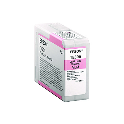 Epson T85060N (T850) UltraChrome High-Yield Ink, Vivid Light Magenta
