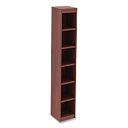 Alera Valencia Series Narrow Profile Bookcase, Six-Shelf, 11.81w x 11.81d x 71.73h, Medium Cherry (ALEVA67212MC)