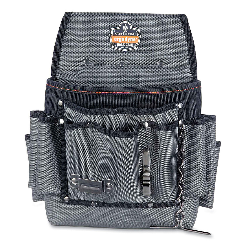 ergodyne Arsenal 5548 Electrician's Synthetic Pouch, 3.5 x 9.5 x 12.5, Polyester, Gray (EGO13648)