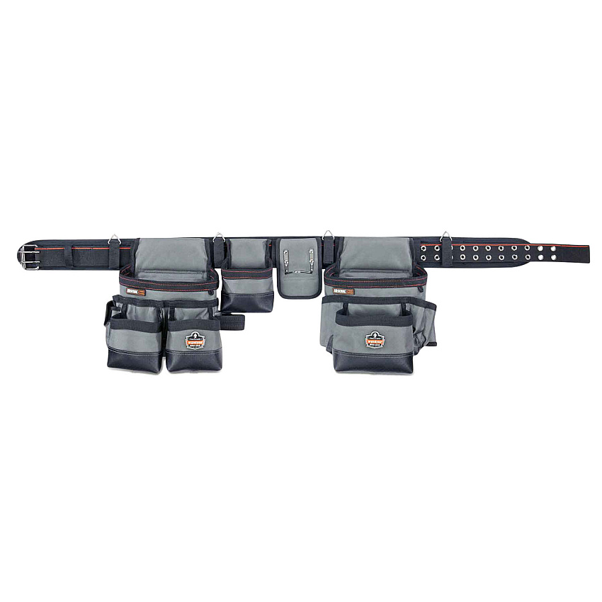 ergodyne Arsenal 5504 34-Pocket Synthetic Tool Rig, Fits Waist 40" to 54", Polyester, Gray (EGO13616)