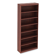 Alera Valencia Series Square Corner Bookcase, Seven-Shelf, 35.63w x 11.81d x 83.86h, Cherry (ALEVA78436MC)