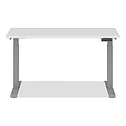 Alera AdaptivErgo Sit-Stand Three-Stage Electric Height-Adjustable Table with Memory Controls, 60 x 24 x 30" to 49", White (ALEHT3SAGBD)