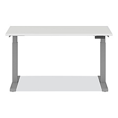 Alera AdaptivErgo Sit-Stand Three-Stage Electric Height-Adjustable Table with Memory Controls, 60 x 24 x 30" to 49", White (ALEHT3SAGBD)