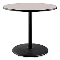 NPS Cafe Table, 36" Diameter x 36h, Round Top/Base, Gray Neubula Top, Black Base (NPSCT13636RC1GY)