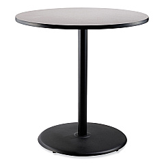 NPS Cafe Table, 36" Diameter x 42h, Round Top/Base, Gray Nebula Top, Black Base (NPSCT13636RB1GY)
