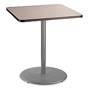 NPS Cafe Table, 36w x 36d x 42h, Square Top/Round Base, Gray Nebula Top, Gray Base (NPSCG33636RB1GY)