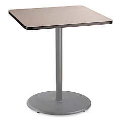 NPS Cafe Table, 36w x 36d x 42h, Square Top/Round Base, Gray Nebula Top, Gray Base (NPSCG33636RB1GY)