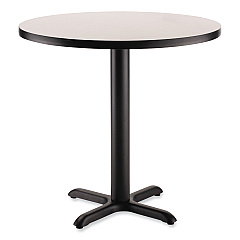 NPS Cafe Table, 36" Diameter x 30h, Round Top/X-Base, Gray Nebula, Black Base (NPSCT13636XD1GY)