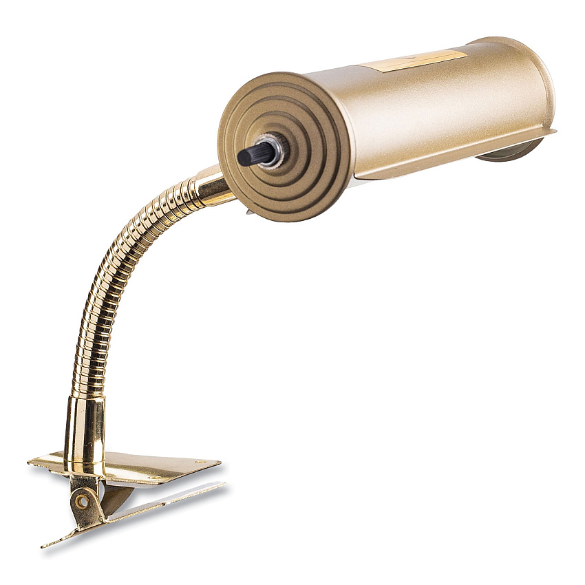 Oklahoma Sound Brass Reading Light, Gooseneck, 10" High, Gold (NPSBRL)