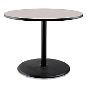 NPS Cafe Table, 36" Diameter x 30h, Round Top/Base, Gray Nebula Top, Black Base (NPSCT13636RD1GY)