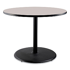 NPS Cafe Table, 36" Diameter x 30h, Round Top/Base, Gray Nebula Top, Black Base (NPSCT13636RD1GY)