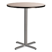 NPS Cafe Table, 36" Diameter x 42h, Round Top/X-Base, Gray Nebula Top, Gray Base (NPSCG13636XB1GY)
