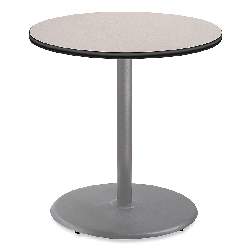 NPS Cafe Table, 36" Diameter x 36h, Round Top/Base, Gray Nebula Top, Gray Base (NPSCG13636RC1GY)