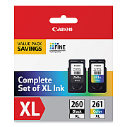 Canon 3706C005 (CL-261XL/PG-260XL) High-Yield Ink, Black/Color